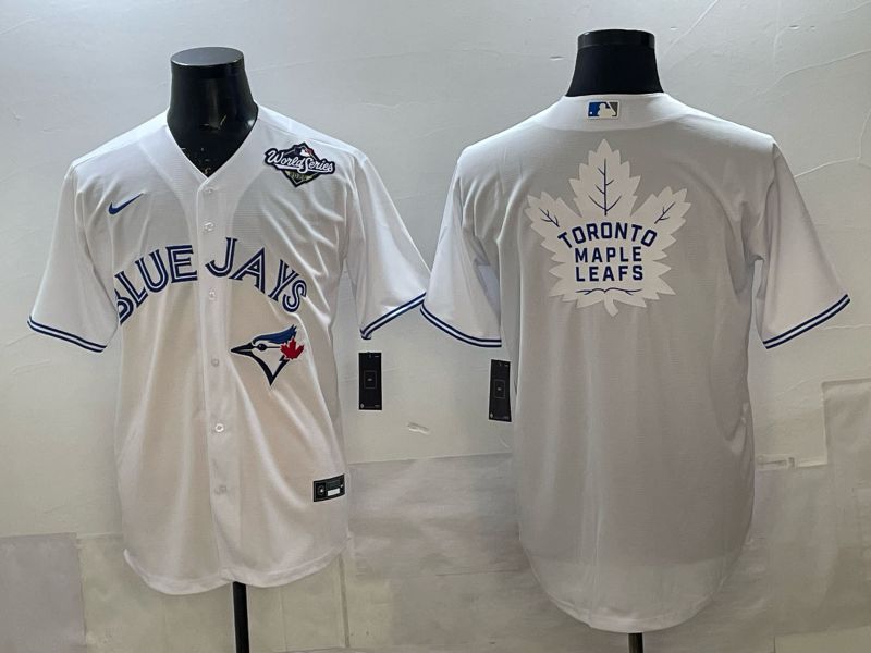 Men 2025 Toronto Blue Jays Blank White Game Nike MLB Jersey style 016